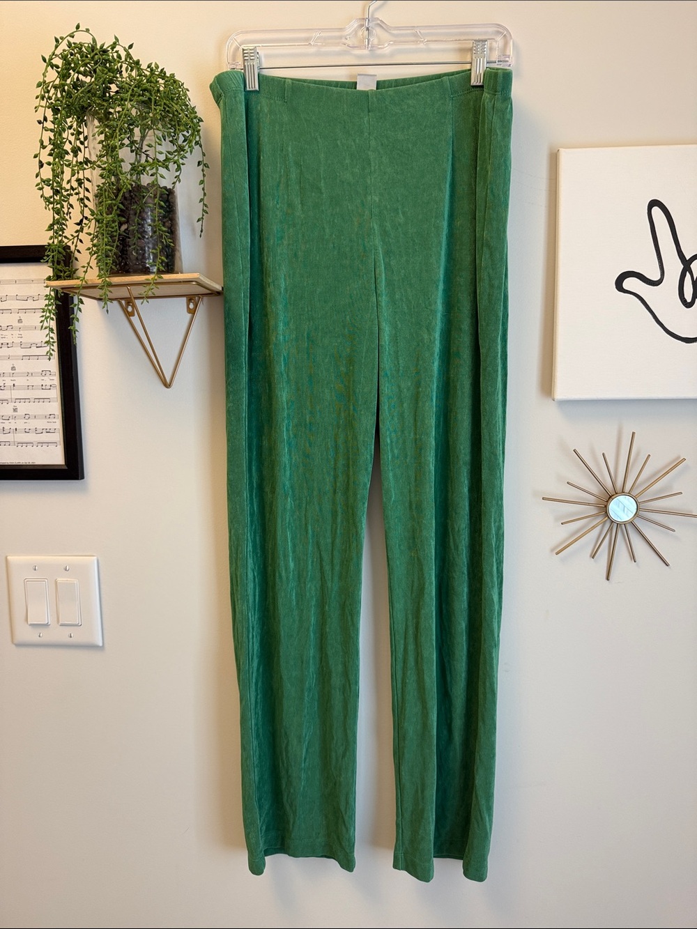 Chico’s Travelers Women's Green Wide-Leg Pants